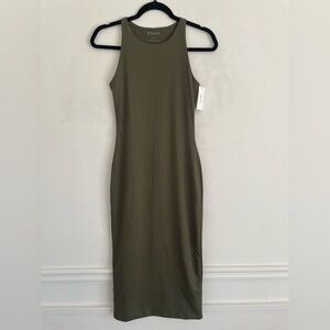SPANX Smooth Olive Green Midi Dress - NWT